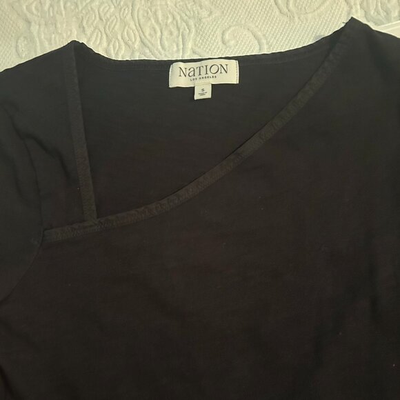 Nation Los Angeles "Anita" Asymmetrical top in Black (S) - NEW with tags - Picture 6 of 7